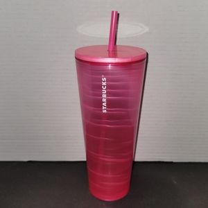 Starbucks 2023 Summer Bubblegum Pink  Swirl Venti Tumbler 24oz Cold Cup